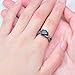 Bamos Jewelry White Black Stone Best Friend Party Wedding Gift CZ Black Gold Plated Womens Rings Size 6-10