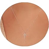 Collner Cross Necklace for Women 14K Gold Filled Cross Necklace Pendant Dainty Choker Necklace for Women Trendy Jewelry Gifts for Women