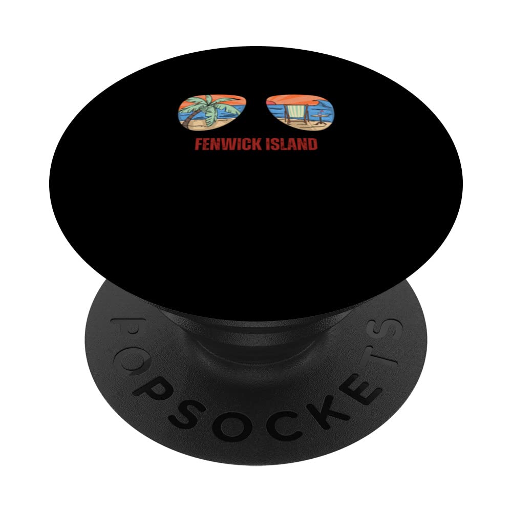 Fenwick Island Beach Vacation Retro Sunglasses Ocean View PopSockets Swappable PopGrip