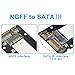 ELUTENG M.2 to SATA Adapter Card B+M Key 2230 2242 2260 2280 NGFF SSD to 2.5 SATA 6Gbps Compatible for Win 10/8 / 7 / XP (NOT for NVME)