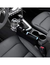 KMMOTORS Bolsillo lateral monedas, bolsillo lateral consola, organizador negro para auto.