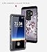Hocase Galaxy S9 Plus Case w/Unique Floral Design, SM-G965 Case, Sturdy 3-Piece Heavy Duty Shockproof Hard Armor Cover Rubber Protective Case for Samsung Galaxy S9 Plus 2018 - Light Purple Flowers