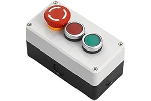 Button Switch Control Box Push Button Switch Control Box Hand-held Self Start Stop Knob Box Electrical Industrial LA38 22mm L