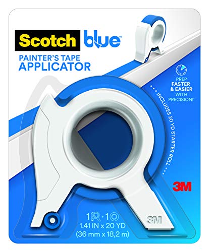 ScotchBlue TA3-SB Painter's Tape Applicator, Blue, with 1 Starter Roll 1.41 in. x 20 yd