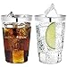 Nervure 60 Piece 12OZ Silver Plastic Cups-Clear Disposable Tumblers-Wedding Silver Rim Cups for Party Holiday and Occasions