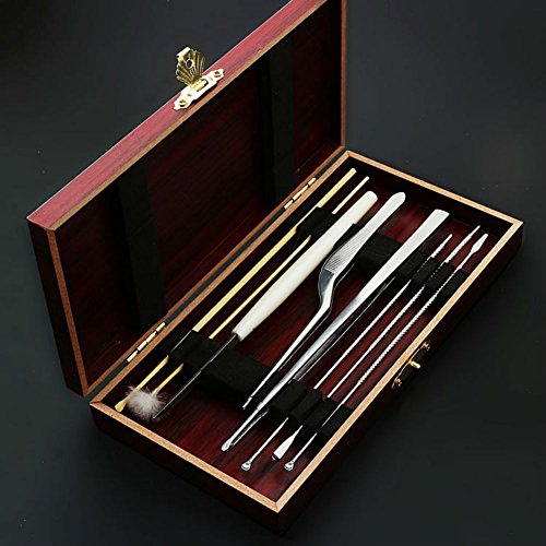 AKOAK 8 Pcs/Set Ear Pick Ear Wax Removal Cleaner Ear Care Tools Multifunction Beauty Tool Kit