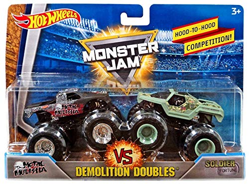 Hot Wheels Monster Jam Demolition Doubles Metal Mulisha VS Soldier Fortune