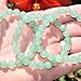 CHARGED Green Aventurine Crystal Bracelet 8mm Round Tumble Polished Stretchy + Selenite Baby Heart Charging Crystal (GAIN CREATIVITY, COURAGE, INDEPENDENCE, PROSPERITY - BALANCES EMOTIONS)