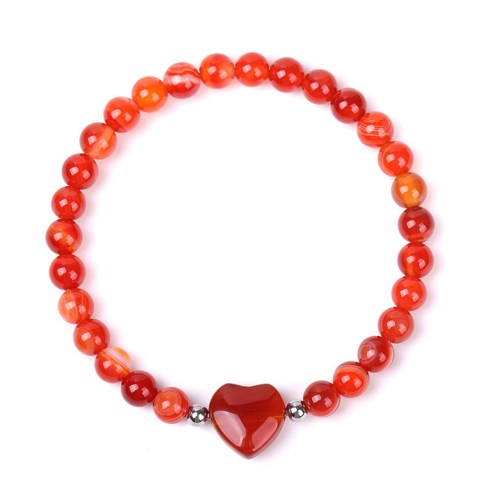 Agate Stripe Natural Round Agate Bracelet 12 mm Length 19 cm Stretchy