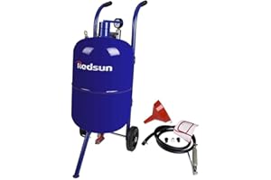 REDSUN Sand Blaster 10 Gallon Abrasive Blaster Portable Power Sand Blasting Kit for Removing Paint, Stain, Rust, Compatible Pressure Sand Blaster (Blue)