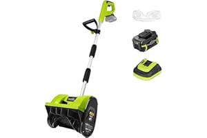 SnapFresh 20V Snow Shovel Cordless,12” Electric Snow Thrower kit,Adjustable Handle, Directional Plate, Handheld Battery Power
