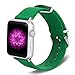 Tinsow Wristband Watch Strap Comfortable Denim Fabric Replacement Watch Band Compatible for iWatch Series 4/3/2/1 (Green, 38MM/40MM)