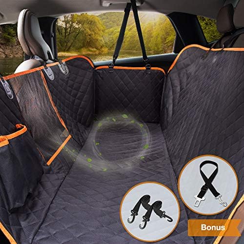 iBuddy Dog Seat Cover with Mesh Window 100 Waterproof Car Seat Covers for Dogs Durable Pet Seat