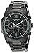 Akribos XXIV Men's Black Multi-Function Dodecagon Bezel with Black Dial on Black Stainless Steel Bracelet Watch AK940BK