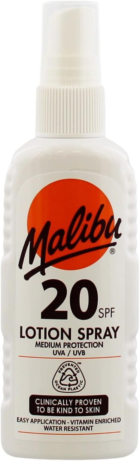 Malibu Sun SPF 20 Lotion Spray with Shea Butter Extract 100ml Hydrating