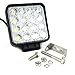 SUCOOL 2pcs one pack 4 inch square 48w led work light off road Flood lights truck lights 4x4 off road tractor jeep work lights fog lamp For Jeep Cabin/Boat/SUV/Truck/Car/ATV/automative/ 10-30V