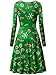 KIRA Womens Christmas Dress Long Sleeve Casual Aline Party Dress