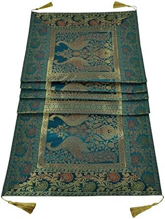 Love Gifts Xmas Home Decorations Items Silk Green Color Dining Table Runner 72 x 16 Inches