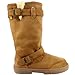 Ella Women's Harley Fur Sheepskin Style Biker Boots