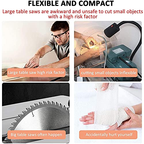 FZYE Kleine Holzbearbeitungs-Tischkreissäge, elektrisches Holzschneidewerkzeug, Sägeblatt kann angehoben und abgesenkt… – Bild 4
