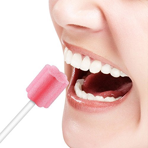 Wellgler's Oral Care Swabs Disposable- Pink 100 Counts