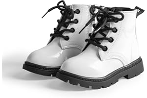 Sawimlgy Toddler Boys Girls Classic Hiking Boots PU Leather Outdoor Premium Four Seasons Sneaker High Top Durable Rubber Sole