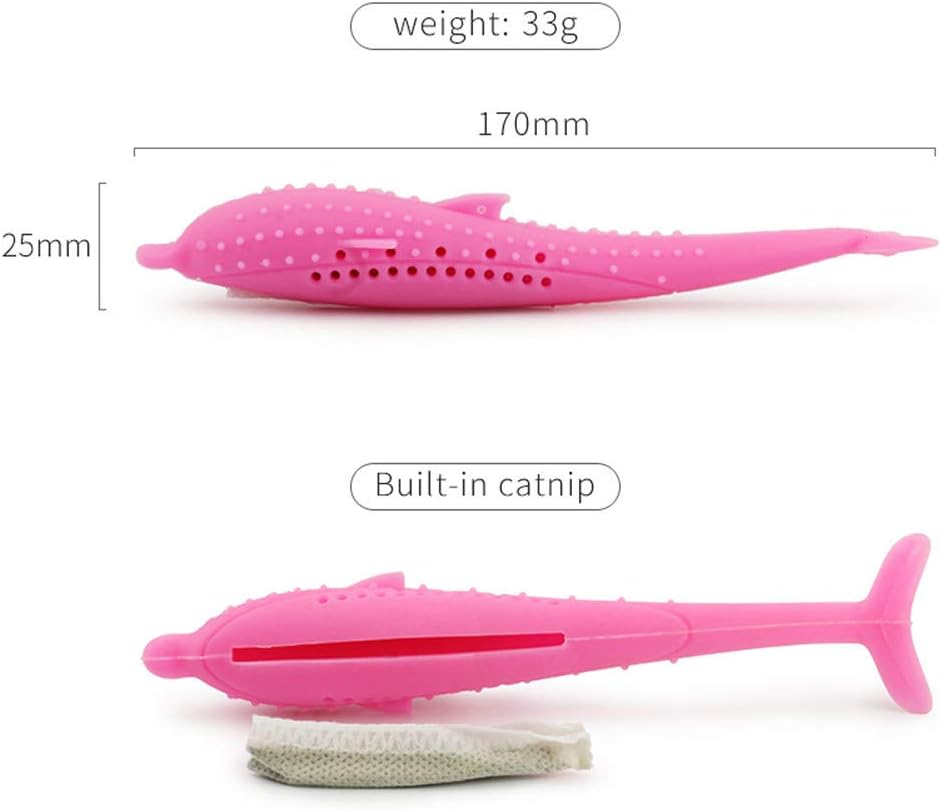 cat self cleaning toothbrush with catnip inside