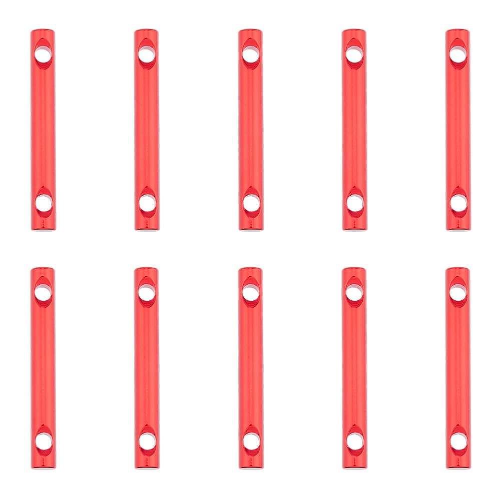 SUPERFINDINGS 10Pcs Aluminum Alloy Rope Adjuster Tent Rope Tensioner Red Guyline Cord Fasteners Tent Rope Adjusters Tent Line Cord for Camping Accessories Hiking Outdoor