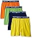 Beverly Hills Polo Club Men's 4 Pack Knit Boxer, Bright Yellow/Navy/Orange/Lime Green, XX-Large