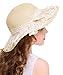Bienvenu Little Girl Kids Summer Straw Hat Wide Brim Floppy Beach Sun Visor Hat,Beige