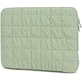 Canvas Life 360 Protected Fluffy Notebook Sleeve Bag, Multi-Pocket Compatible with iPad Pro 12.9-inch, MacBook Pro Air 13-inch and 12.5-13.5-inch Notebook Quilted Fluffy Design (Army Green)