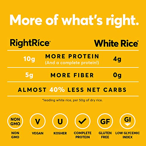 RightRice - Lemon Pepper (7oz. Pack of 3) - Made from Vegetables - High Protein, Vegan, non GMO, Gluten Free