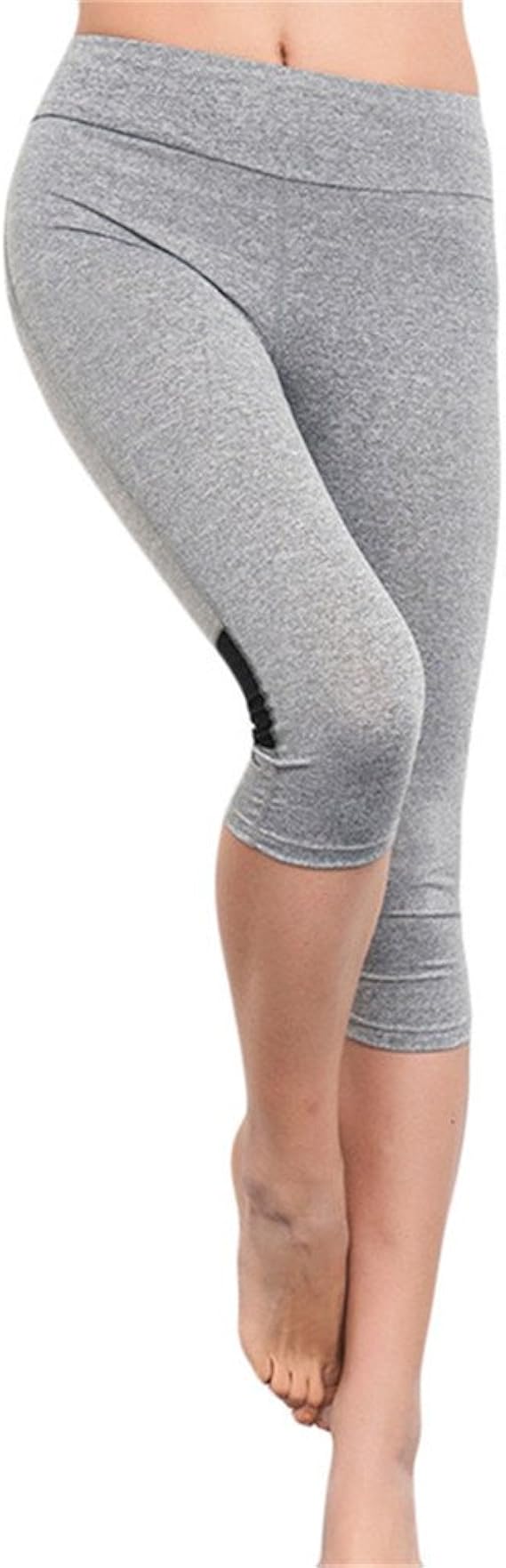 Amazon スポーツウェア タイツ 女性 ズボン 七分丈 レディース パンツ おしゃれ 服 レディース スポーツウェア 人気 ヨガ ランニング フィットネス トレーニング 自転車用 運動 服 ロングパンツ スポーツ グレイ Mサイズ パンツ 通販