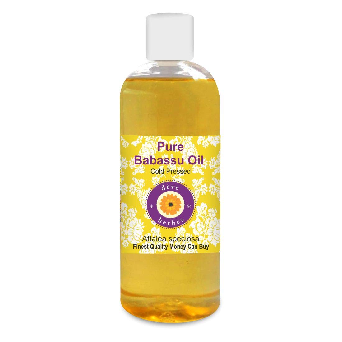 Deve Herbes Pure Babassu Oil (Attalea speciosa) Non-Sticky | Non-Greasy | For Skin, Hair, Massage & DIY Use 200ml