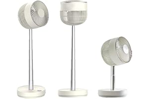 AIRMATE Portable Foldable Oscillating Fan, Foldable 22 Inch Table Fans, Standing Fan for Cooling Bedroom Quiet with Remote, 8 Speeds Air Circulation Fan for Home, Dorm, Bathroom (White)