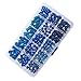 180 Pieces Blue Evil Eye Glass Beads for Jewelry Making - DIY Starter Kit for Adults - Free Leather Necklace and Bracelet for Inspiration - Wholesale Craft Supplies