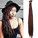 Noverlife 10 Strands 50cm/20″ Chocolate Dreadlock Extensions, Single Ended Crochet Synthetic Dreadlocks Accessories, Jamaica Punk Hip-Hop Reggae Hair Braiding Wigs Faux Locs for Fashion Men Womenthumb 1