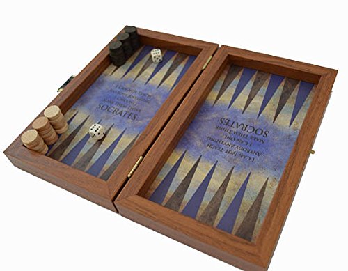 Socrates Traveler Backgammon Mini Set - Handmade in Greece