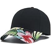 Floral Hawaiian Cotton Twill Adjustable Snapback Baseball Caps
