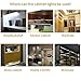 AIBOO Linkable Under Cabinet LED Lighting 12V Dimmable Puck Lights with Wireless RF Remote Control, Hardwired & Wall Plug in for Counter Lighting(6 Lights, Warm White)