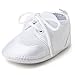 OOSAKU Baby Boys Infant Toddler White Lace Up Girls Dress Shoes (6-9 Months, Shoes)
