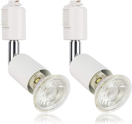 Amazon ダクトレール用スポットライト E11 Led電球付き 50w ライティングバー用器具セット ライティングレール 天井照明 2個セット 電球色 ホワイト器具 Xydled ホーム キッチン