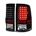 VIPMOTOZ LED Tail Light Lamp For 2009-2018 Compatible with Dodge RAM 1500 2500 3500 - [Factory Incandescent Model] - Matte Black Housing Clear Lens, Driver & Passenger Side Pair Set