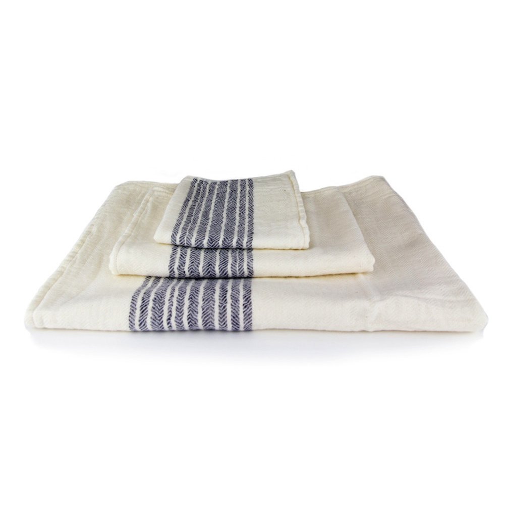 Kontex Organic Cotton Towels from Imabari, Japan - Navy (Set of 3 Towels)