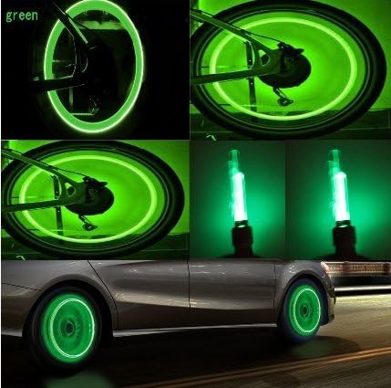 Bike Wheel Light- Bike Spoke Lights LED- Cash Money Green Neon Bicycle Tire Cap- Motion Activated Night Lights Kids Bike Accessories Batteries Included 2 Pack