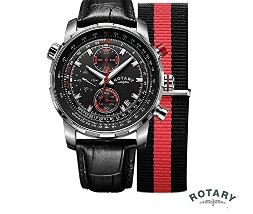 rotary interchangeable gents pilot watch gs00100
