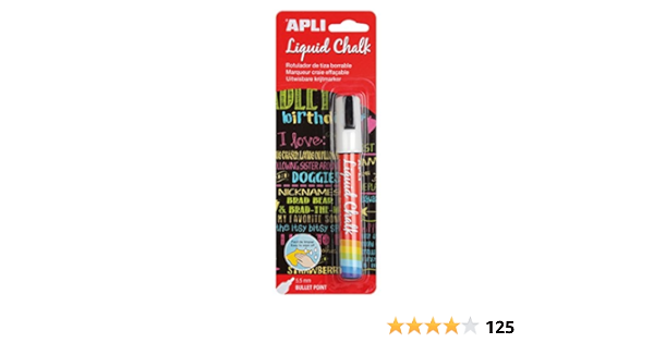 Apli Liquid Chalk Punta Redonda Rotuladores de Tiza Borrable ...
