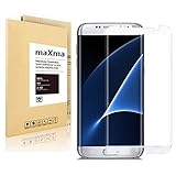 Galaxy S7 Edge (3D Coverage) Tempered Glass Screen Protector [Case-Friendly], maXma [Bubble-Free][9H Hardness][HD Clear] Screen Protector for Samsung Galaxy S7 Edge (Clear)