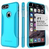 iPhone 7 Plus Case, Oasis SaharaCase Protective Kit Bundle with [ZeroDamage Tempered Glass Screen Protector] Premium Finish Slim Fit [Reinforced Shockproof Bumper] Rugged Protection (Teal)