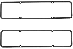 Wollvon Small Block Chevy Valve Cover Gasket Set 7484BOX 1628 Compatible with SBC 283 302 305 307 327 350 383 400 400 Race Engine
